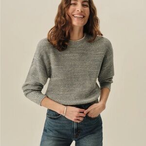 Buck Mason Women’s Seafarer Cotton Shrunken Crew Sweater in Brown